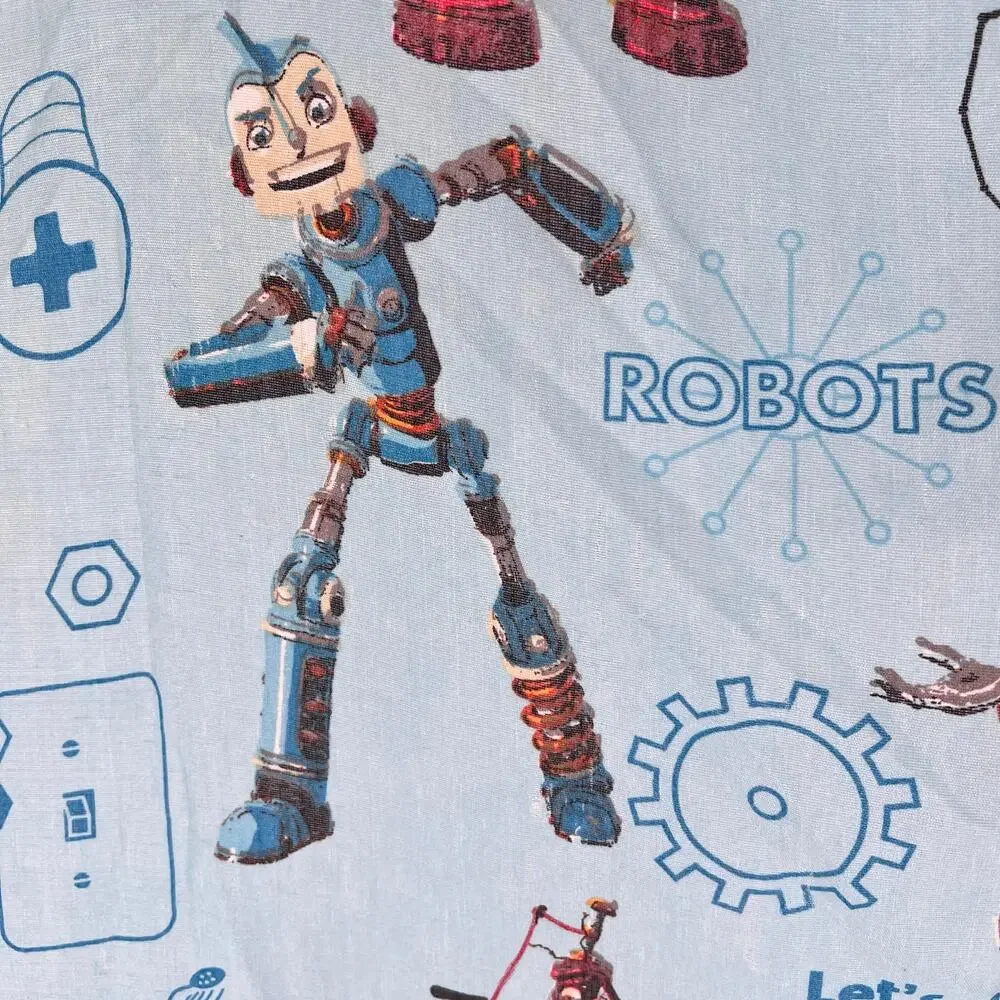 Vintage Robots Animated Movie Sheet Set 2005 Y2K Kidcore